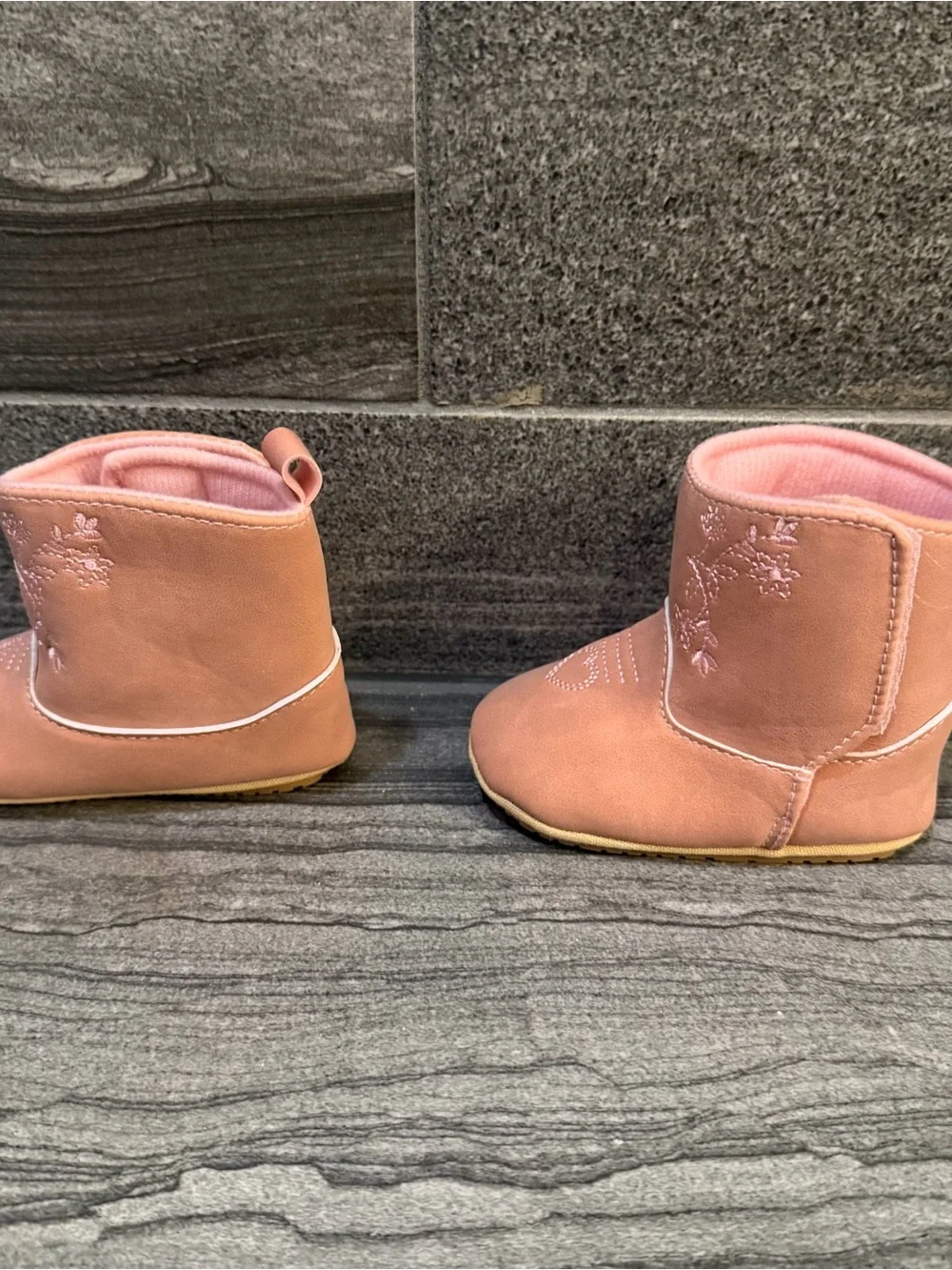 Baby cowgirl cowboy pink soft boots