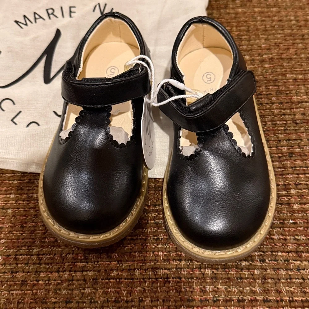 MARIE NICOLE girls T-Strap Mary Jane Hard Sole Shoes