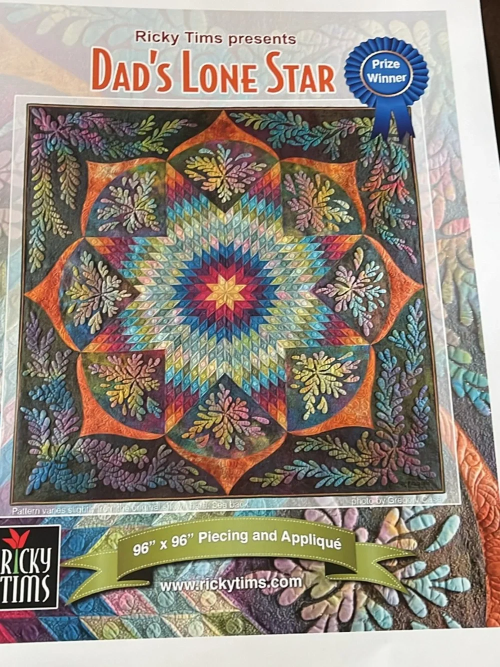 Ricky Tims Dad's Lone Star Quilt Pattern - Multicolor