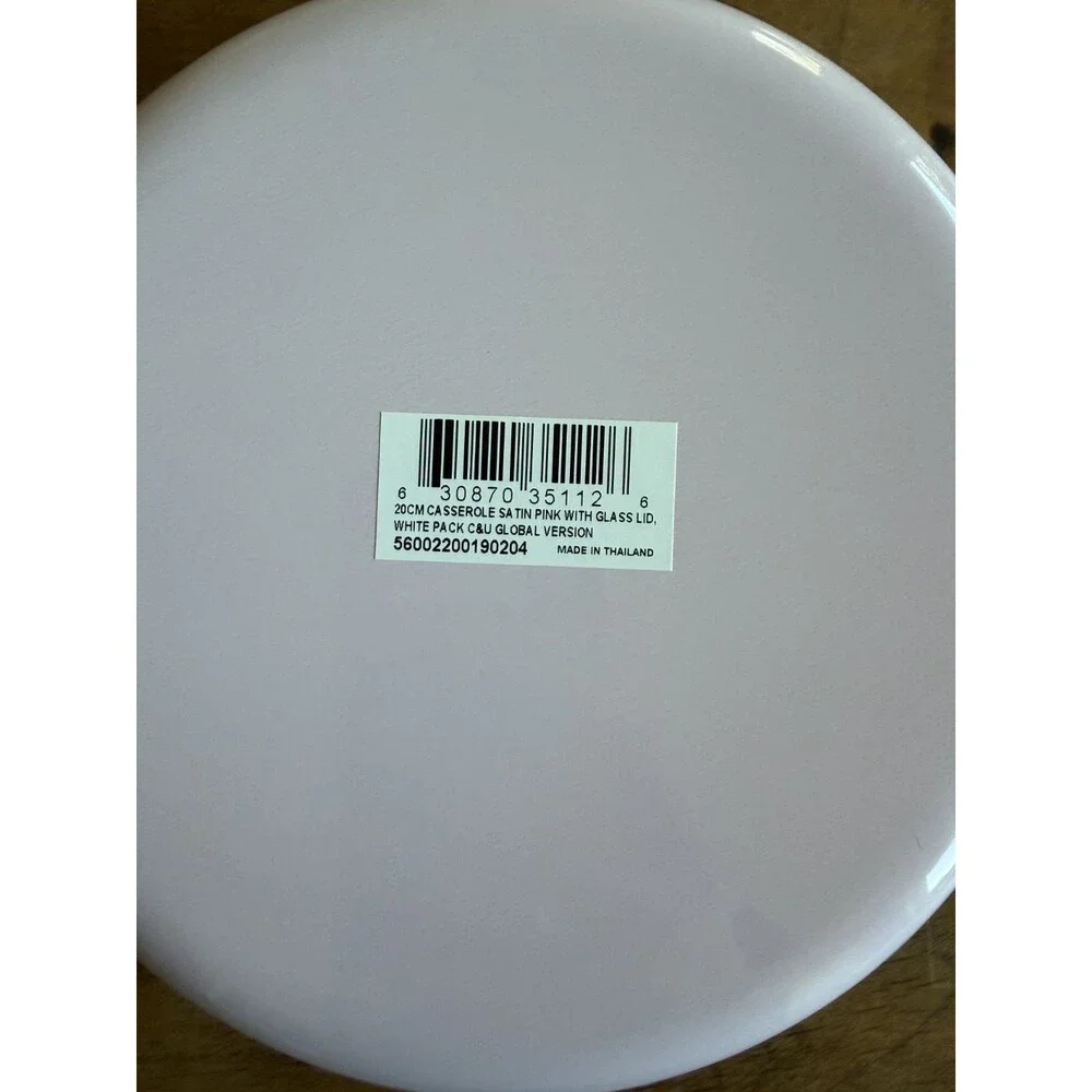 Le Creuset Enamel on Steel Stockpot with glass lid 8 in 3 7/8 qt Satin Pink NEW