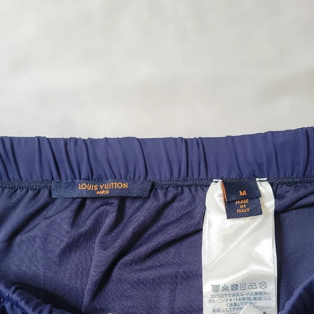 Louis Vuitton Signature Navy and White Logo Swim Briefs
