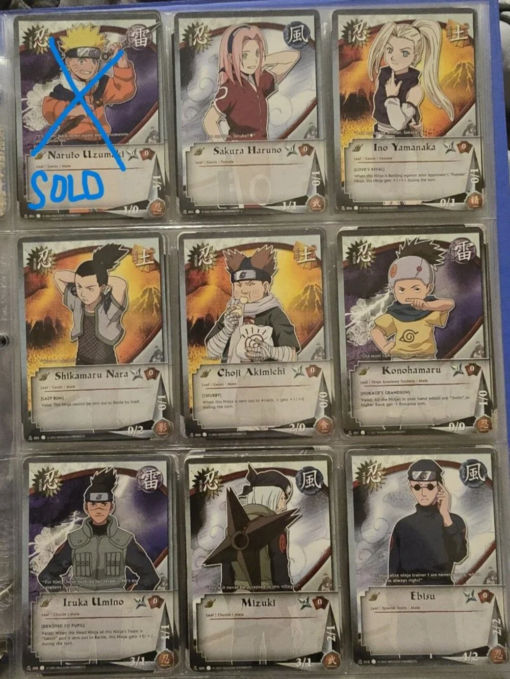 Naruto CCG - Pick Your Cards - Ninja & Client Cards