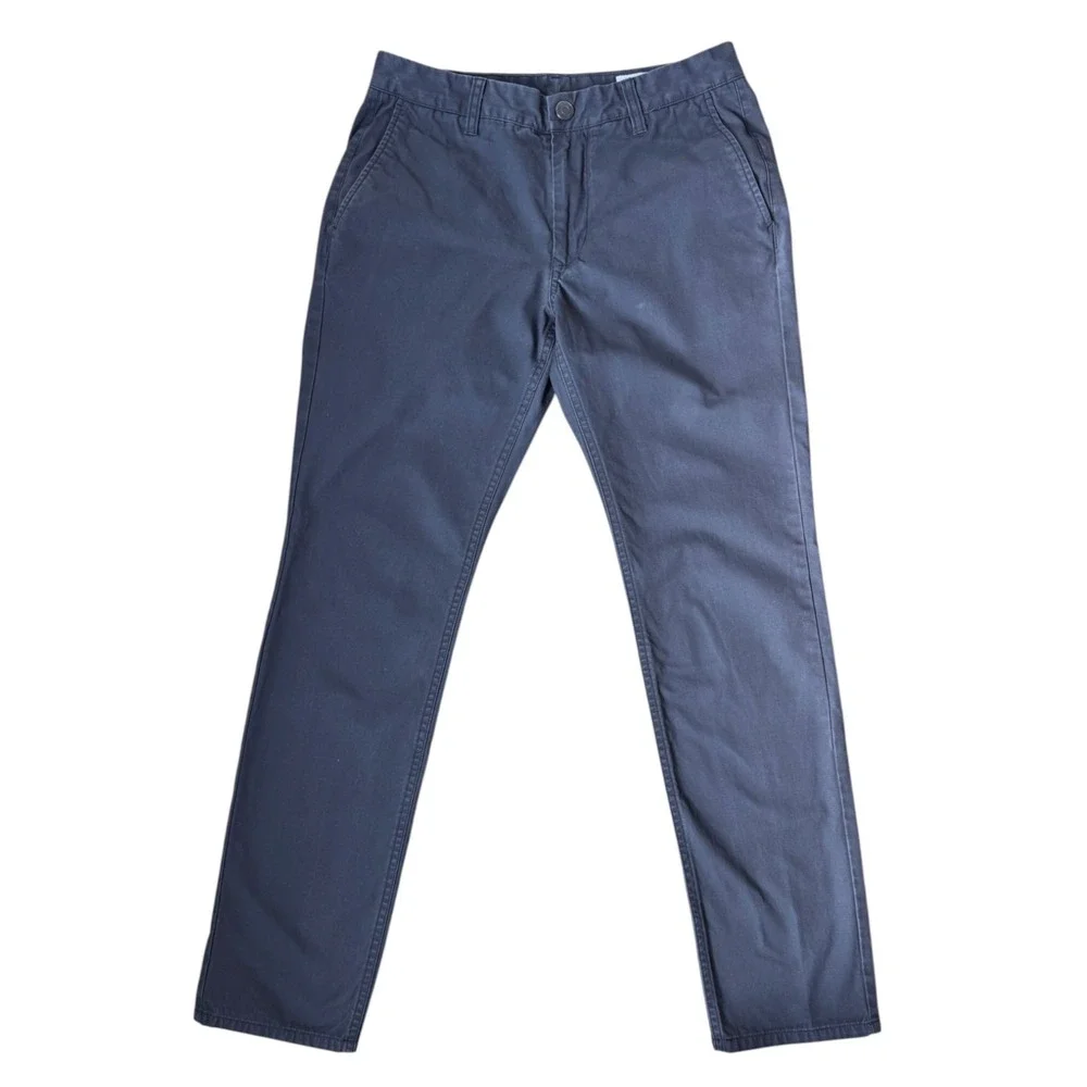 BONOBOS Mens Chino Pants 30x32 Gray Stretch Washed Chinos Slim Fit Actual 29x30