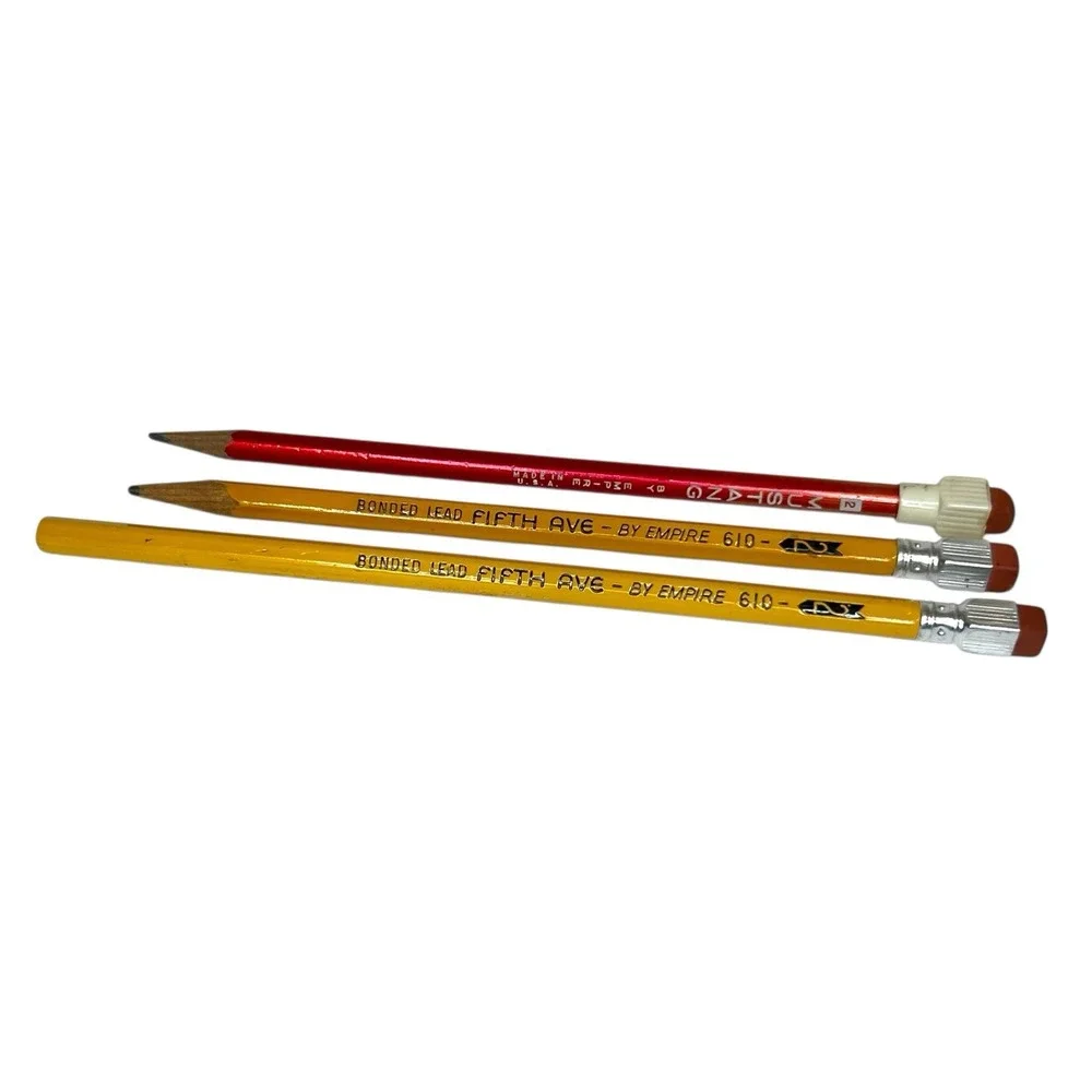 Empire Pencil 610 Square Top Eraser Fifth Ave Bonded Lead 1 New 2‎ Used Mustang