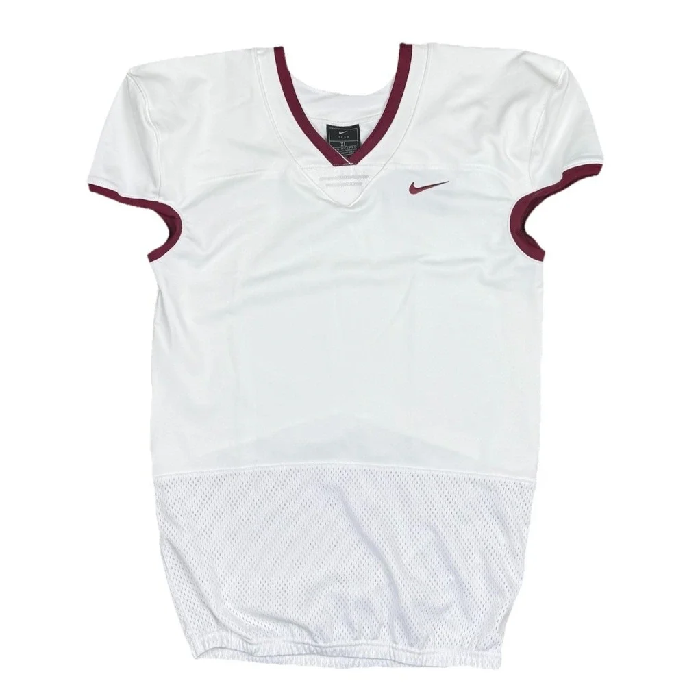 Nike Team Vapor Untouchable‎ Jersey Men's XL White Maroon Vented AO4800 NWT