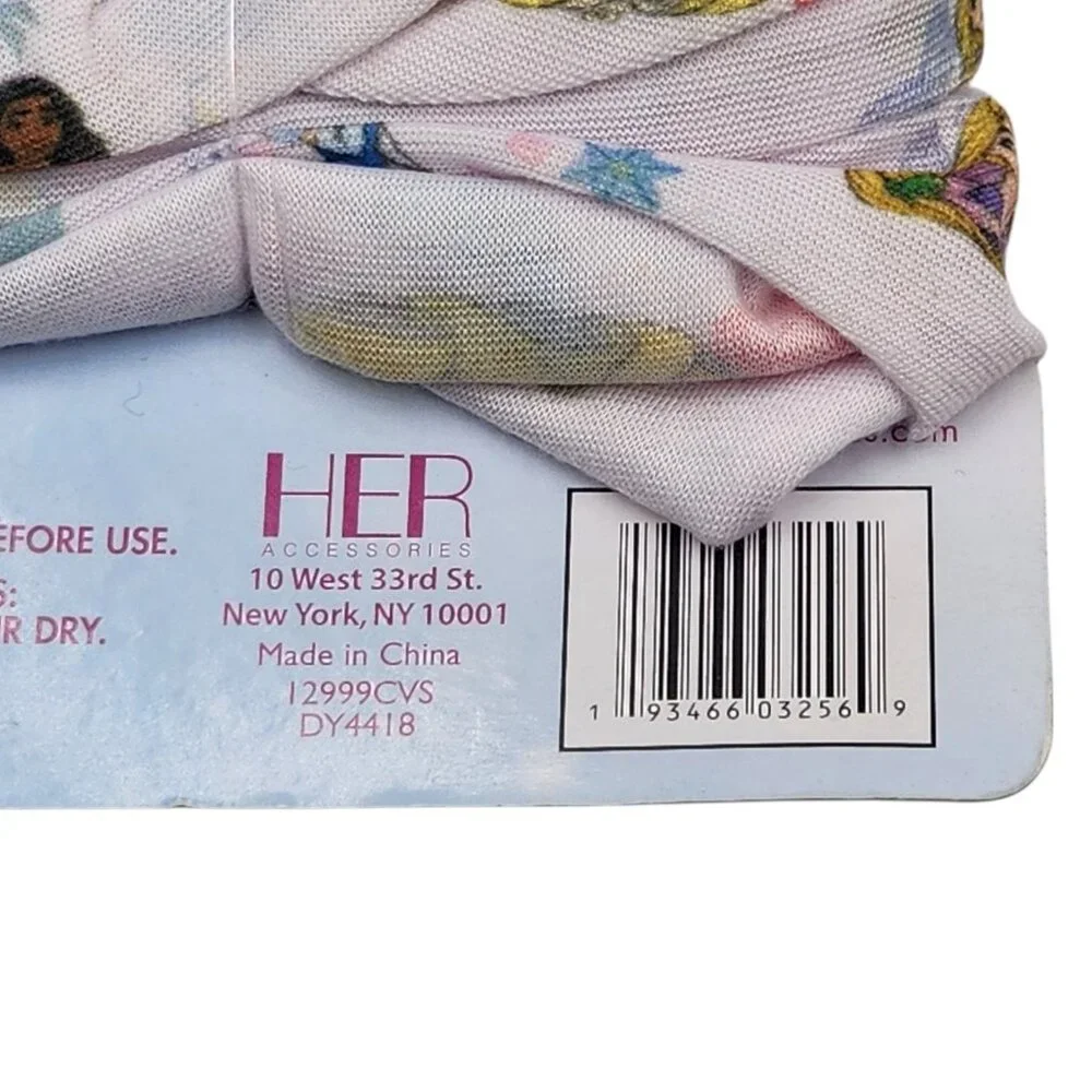 Disney‎ Princess Protective Headband Face Cover Multicolor Washable Reusable 3+