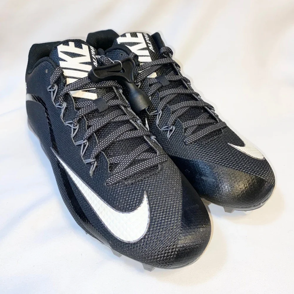 Nike Alpha Pro 2 Low TD Football Cleats Black White 719928-010‎ Mens Size 15