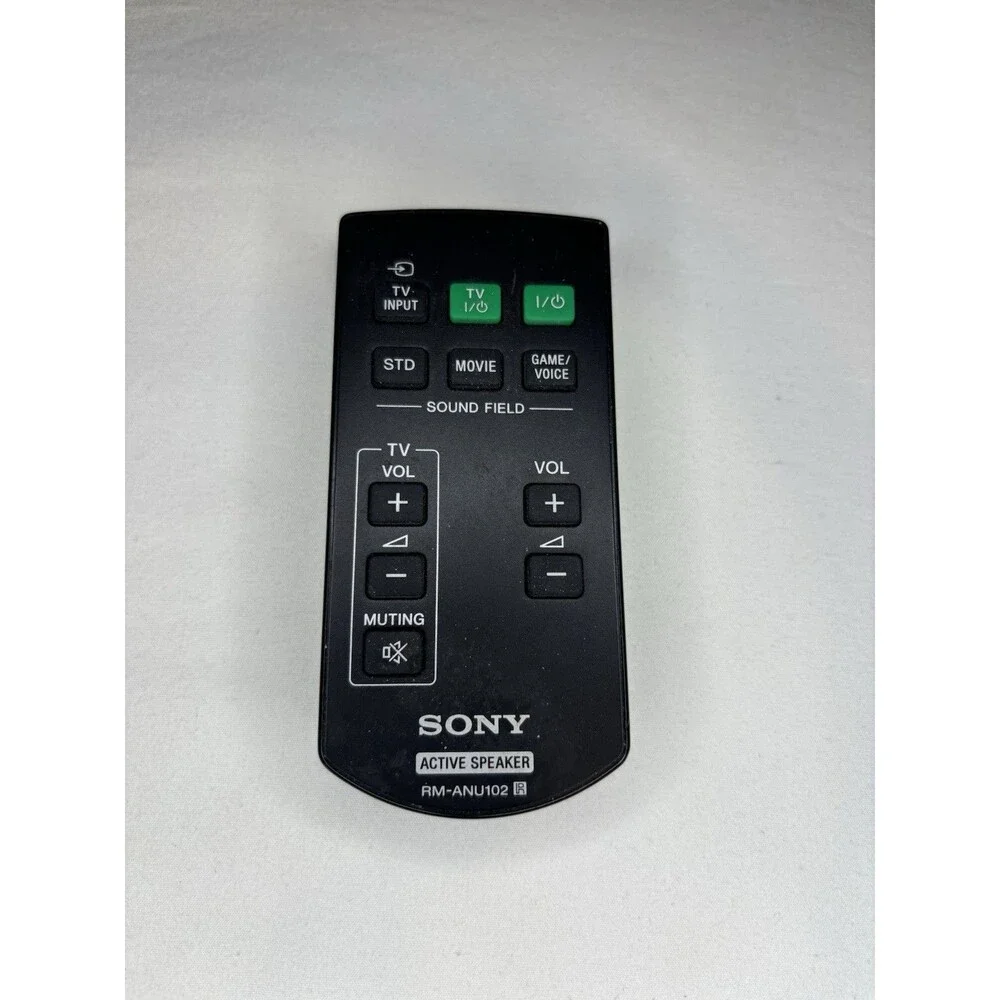 Sony‎ Remote Control RM-ANU102 Black Excellent Active Speaker Soundbar Remote