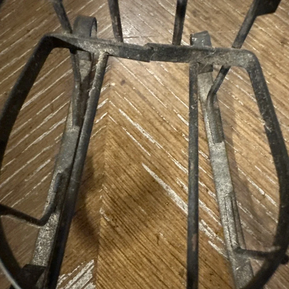 miniture vintage metal rocking chair Measure 5