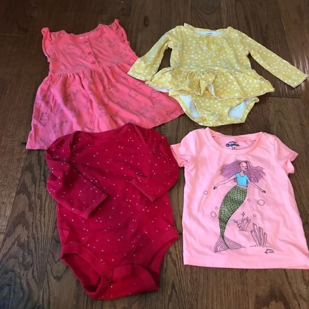 🚨 SALE ‼️ 18-2t toddler girl dress shirt onesie bundle gap
