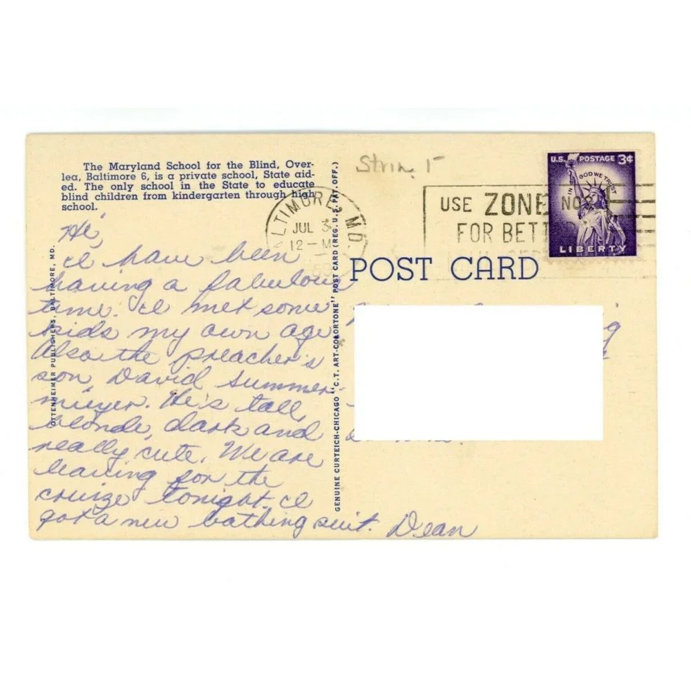 Vintage Postcard‎ Baltimore Maryland School for the Blind Posted USA Travel USA