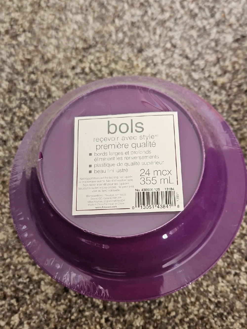 Bowls your purple durable