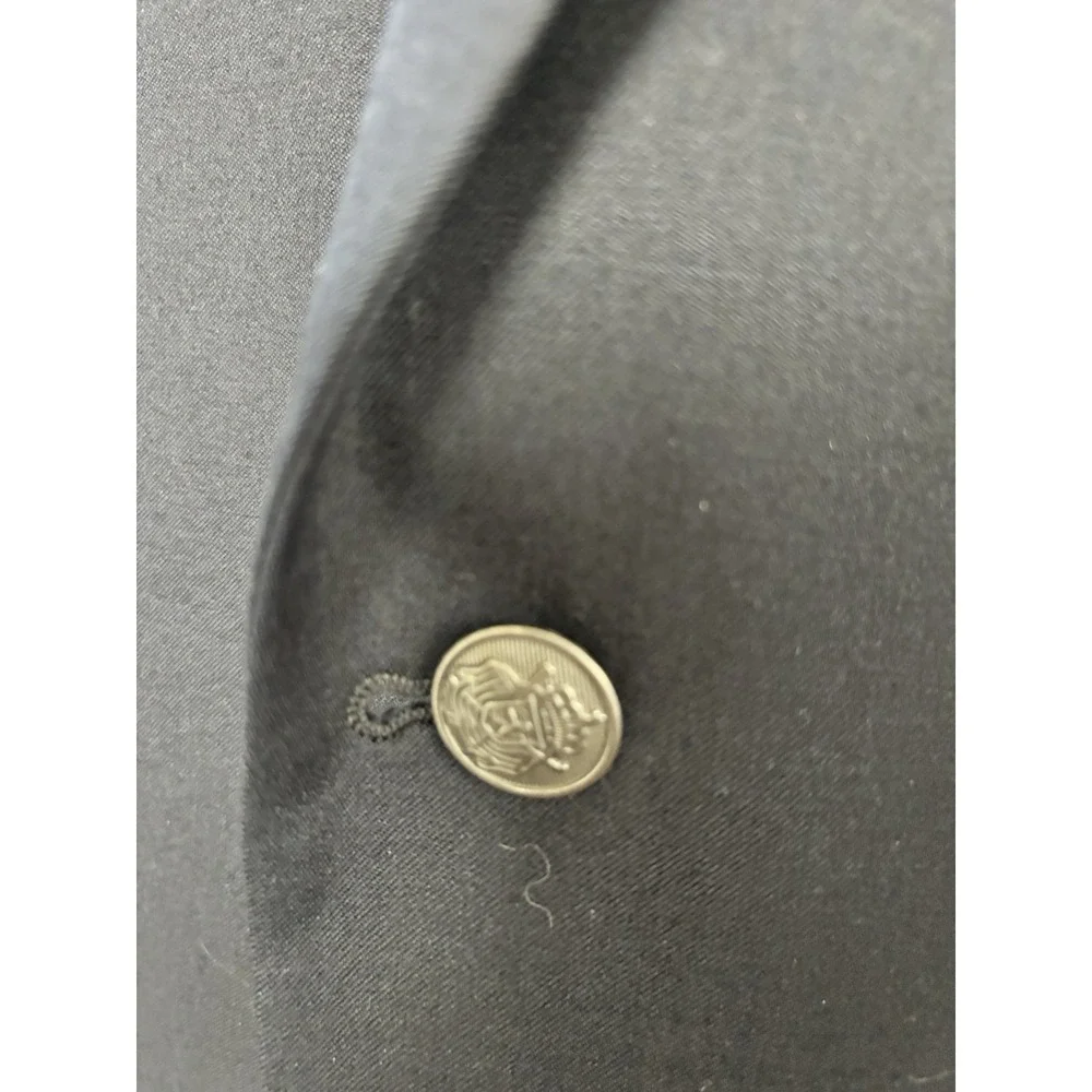 Michael‎ Kors Men's 42L Wool Two Silver Button Navy Blazer Sport Coat Jacket