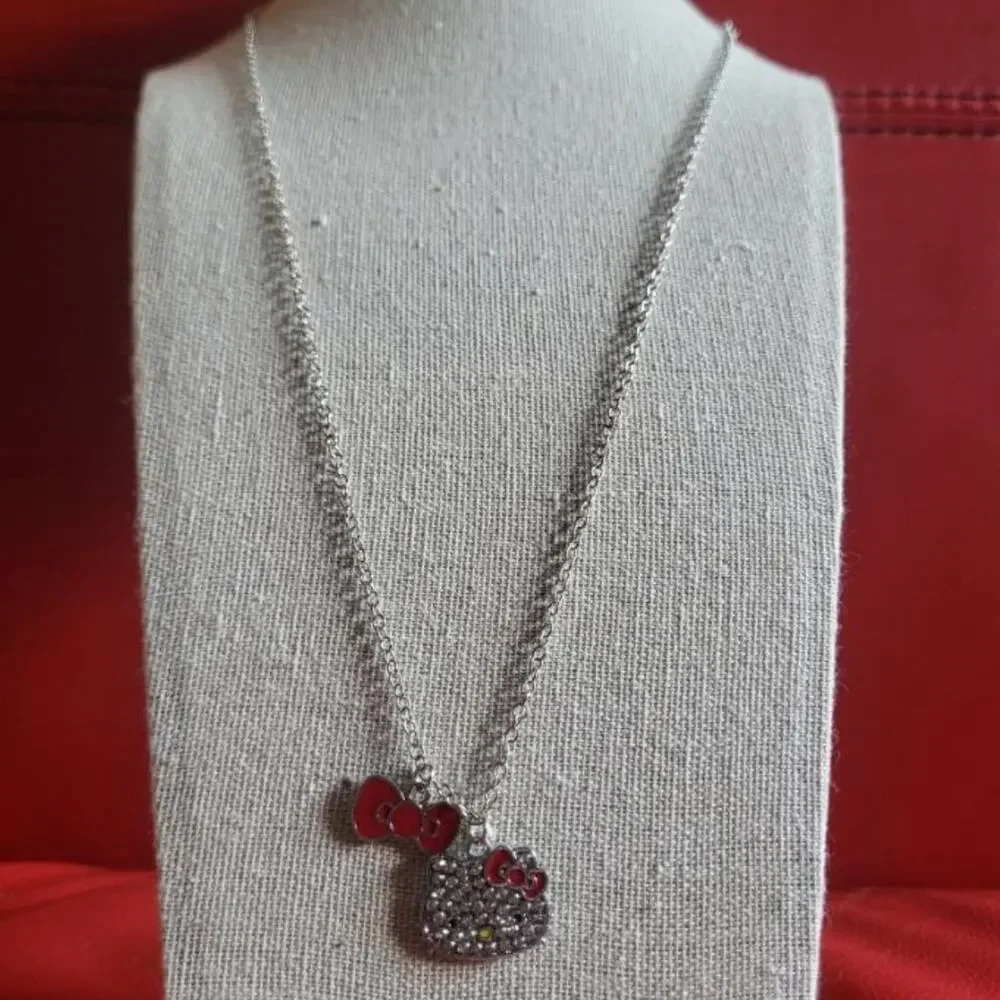 Hello Kitty necklace rhinestone‎