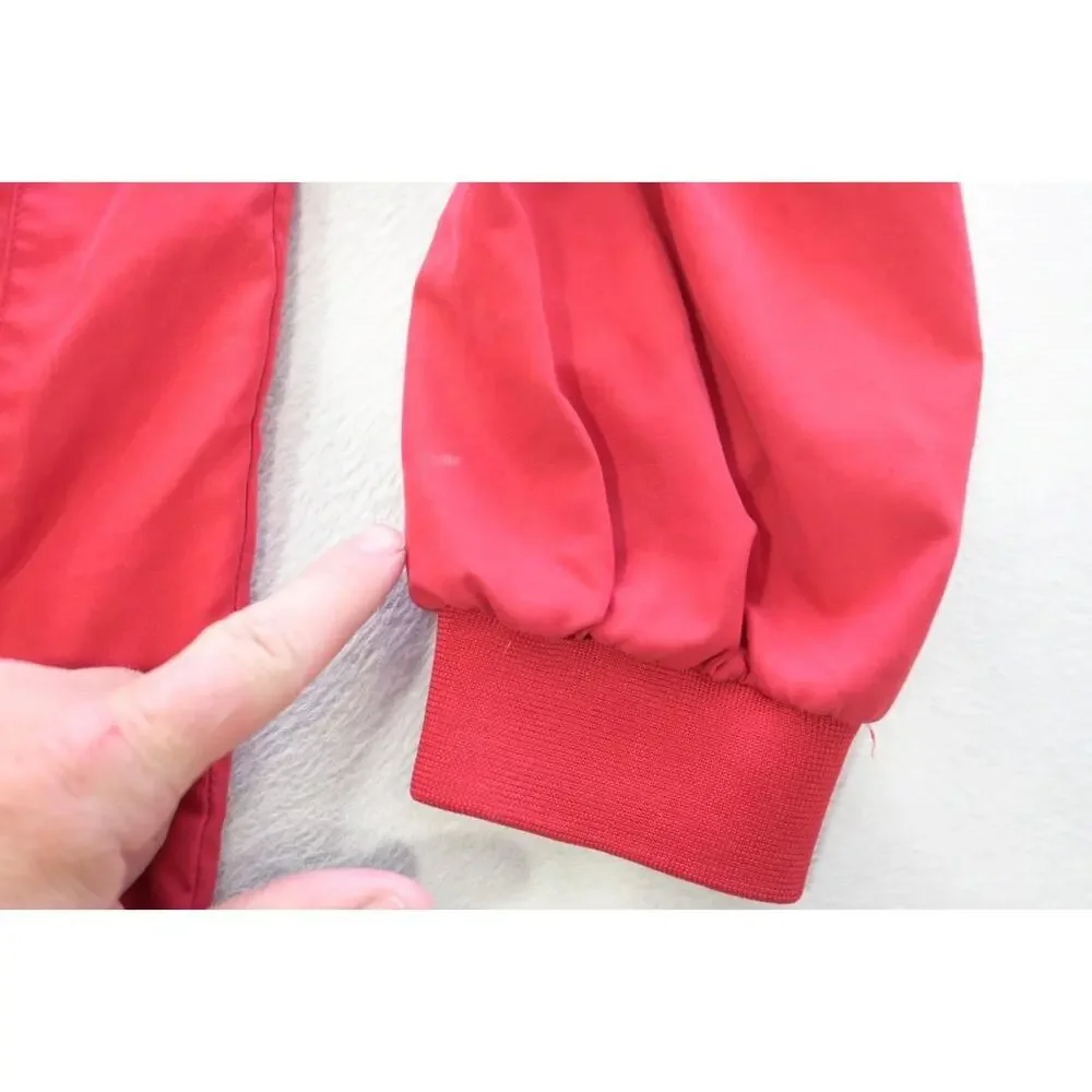 FootJoy Golf Windbreaker Jacket Snap Neck Red‎ Long Sleeve Mens Size XL