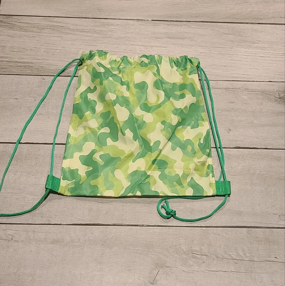 🍋‍🟩Green camo mini drawstring bag🧁