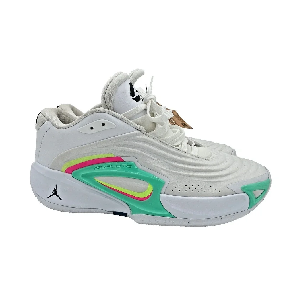 New Mens Nike Jordan Luka 3 Photo Finish (White- Black Volt- Glow Green)‎ Size 8