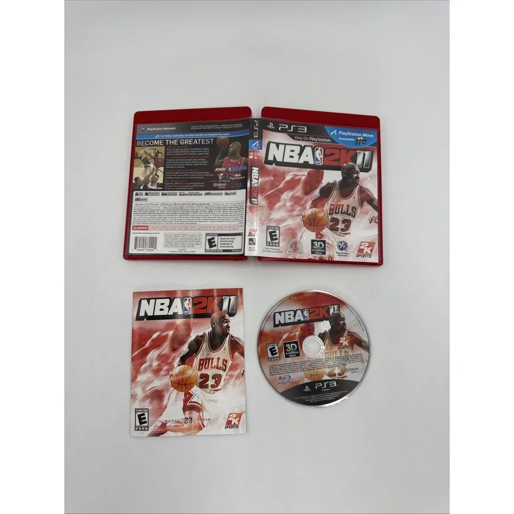 NBA‎ 2K11 PlayStation 3 PS3 Red Case & Blu Ray Disc With Manual TESTED Jordan 23