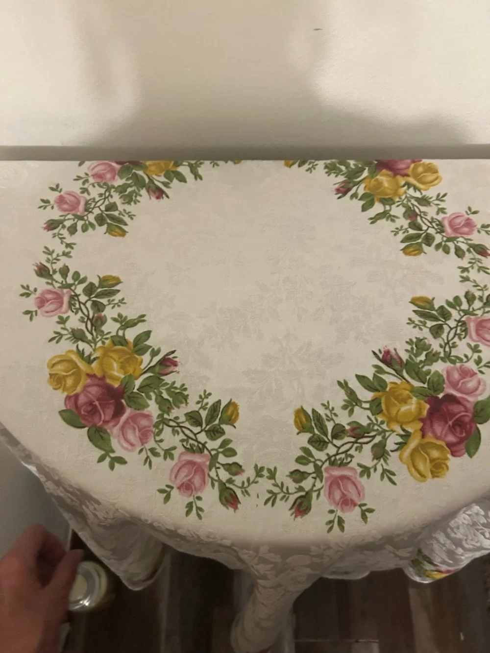 Royal Albert Old Country Roses Round  Tablecloth 68” or topper for larger table