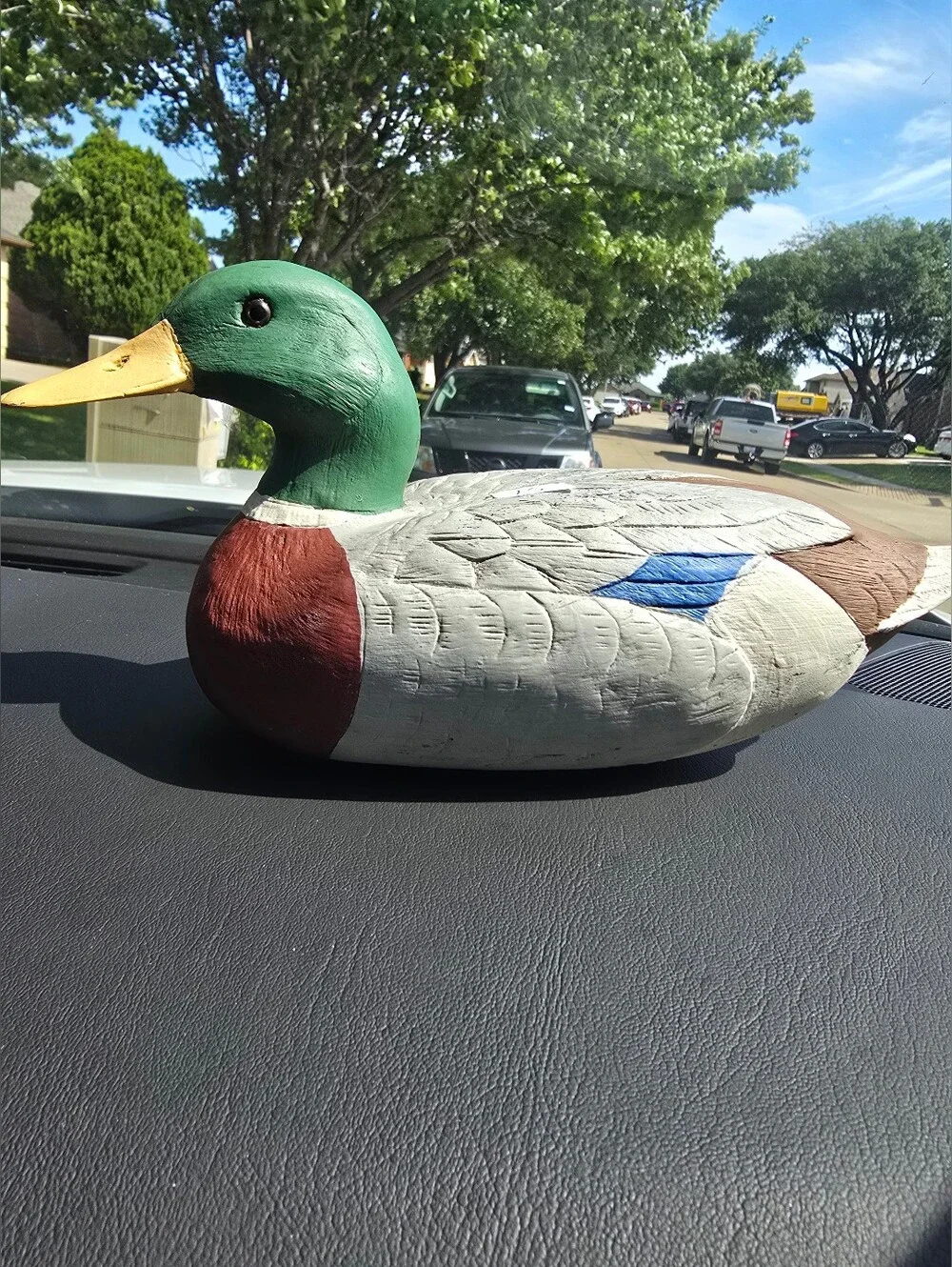 Vintage Decorative Mallard Duck Figurine  Painted By Leonard 9398