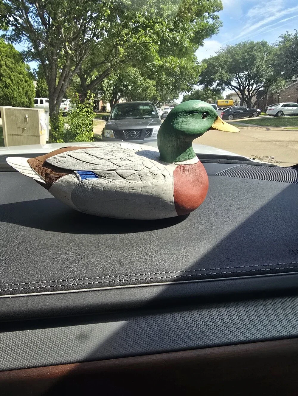 Vintage Decorative Mallard Duck Figurine  Painted By Leonard 9398