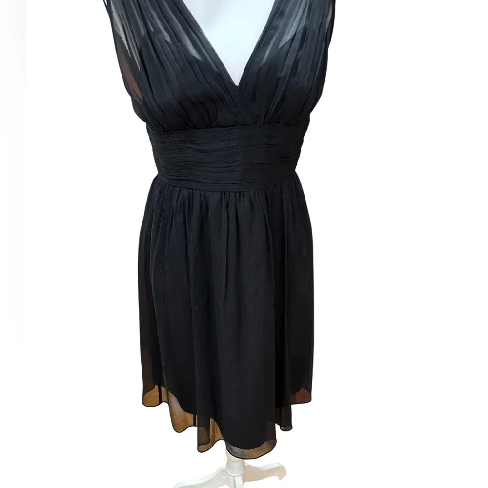 J.‎ Crew Black Silk Chiffon Ava Dress 4P