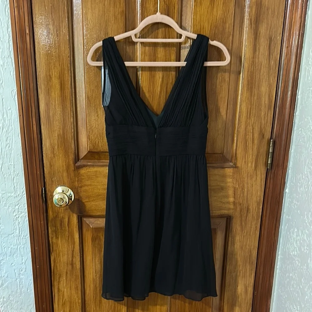 J.‎ Crew Black Silk Chiffon Ava Dress 4P