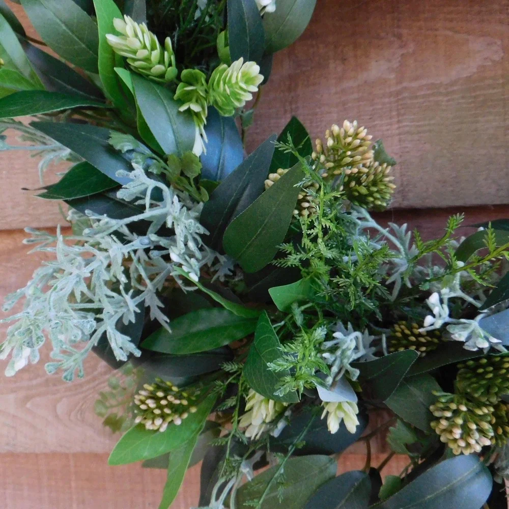 Artificial Year‎ Round Greenery Wreath for Front Door Viburnum Berries