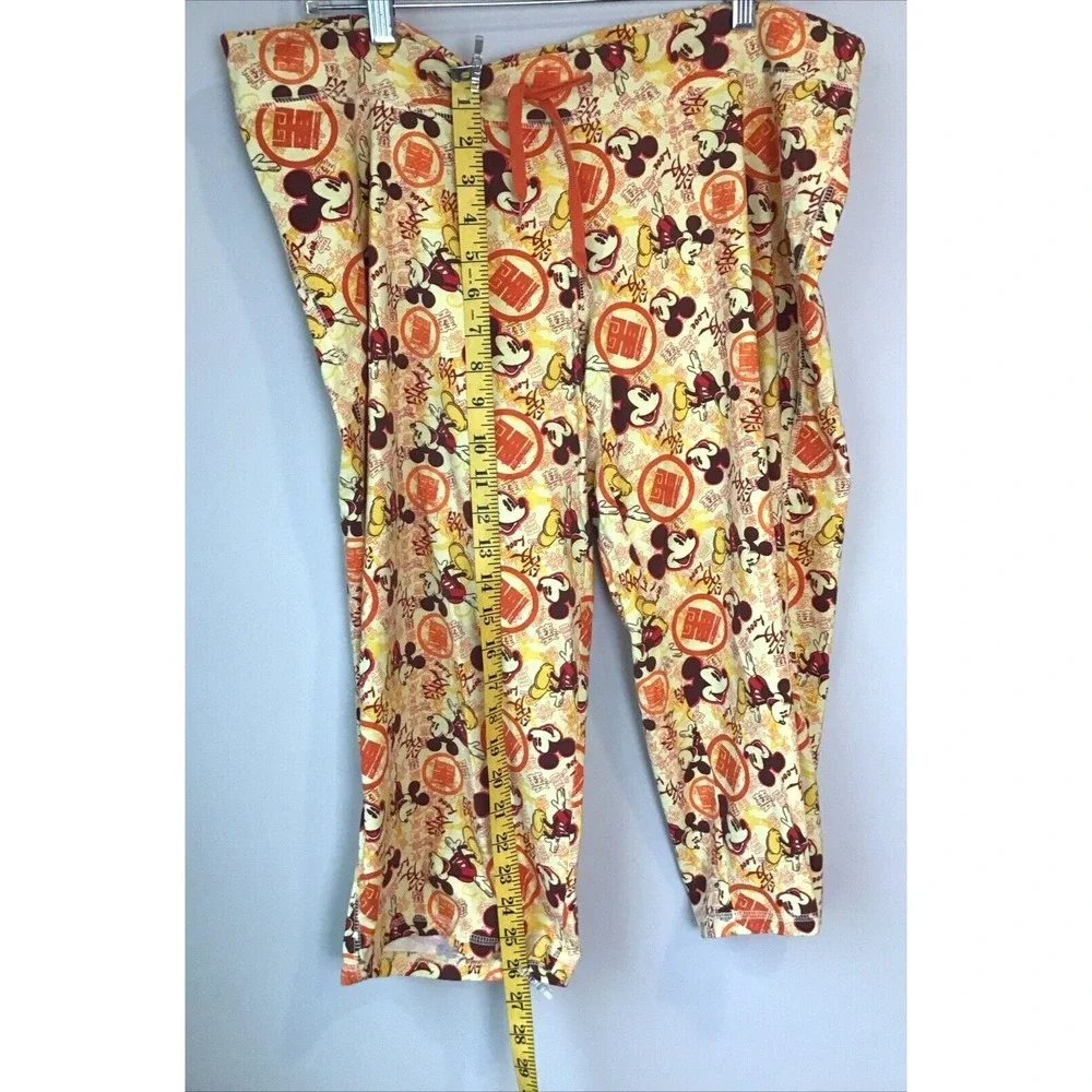 Disney Pajama Pants Women's Large Asian Mickey Mouse Capri Lounge Pjs WWOD Fun