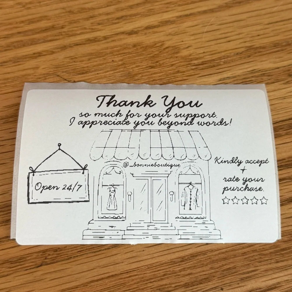 BUY NOW 200 Custom Thank You QR‎ Stickers Mix & Match