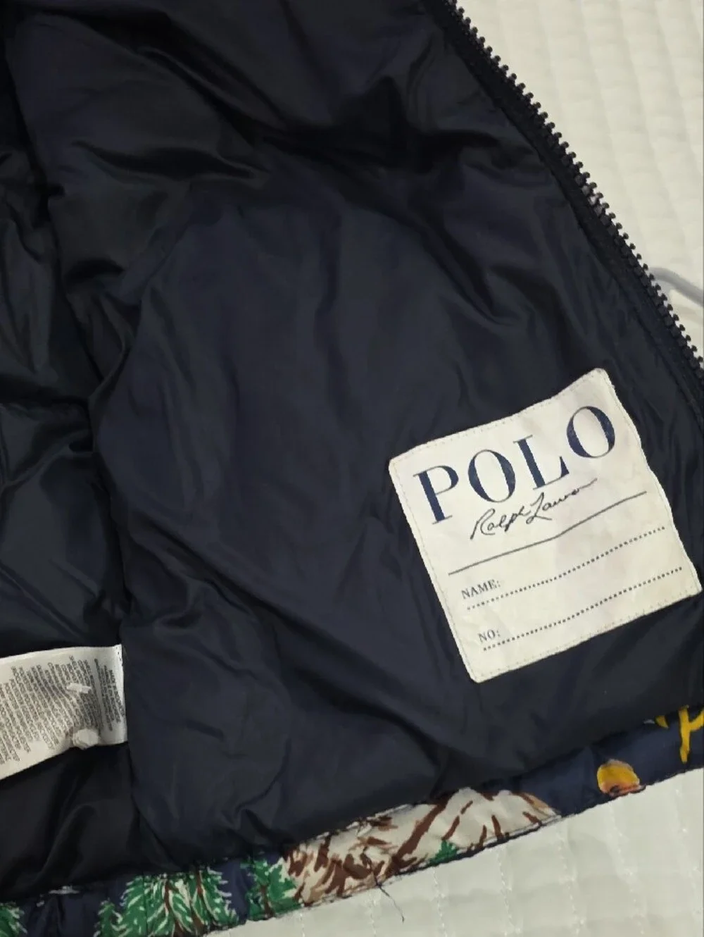 Ralph Lauren navy puffer