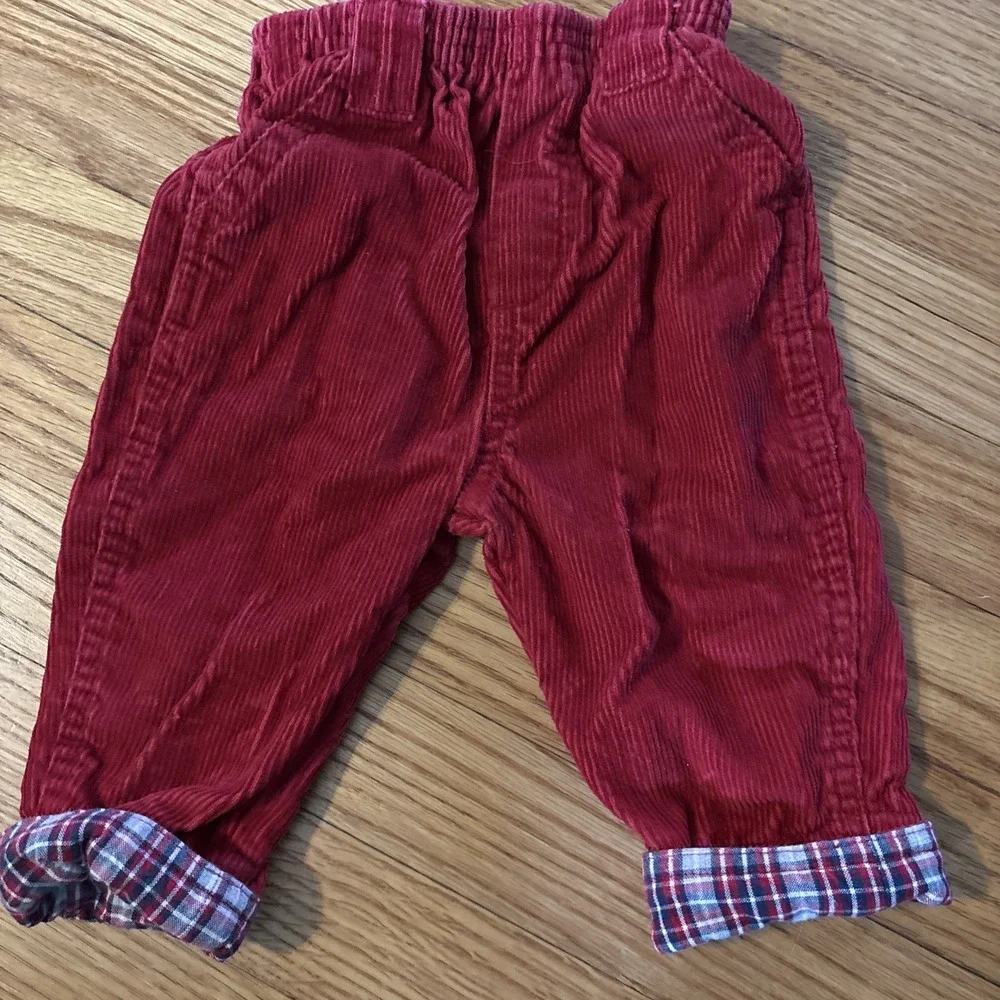 Oshkosh B'Gosh Vintage Corduroy Pants Overall Size 3/6 Months Embroidered Pocket