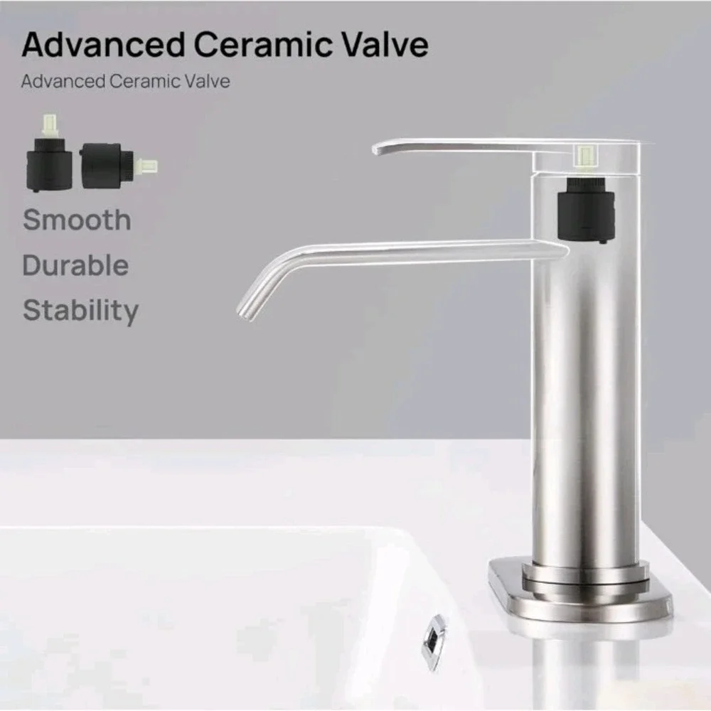 Brushed Nickel Waterfall Single Handle‎ Bathroom Faucet