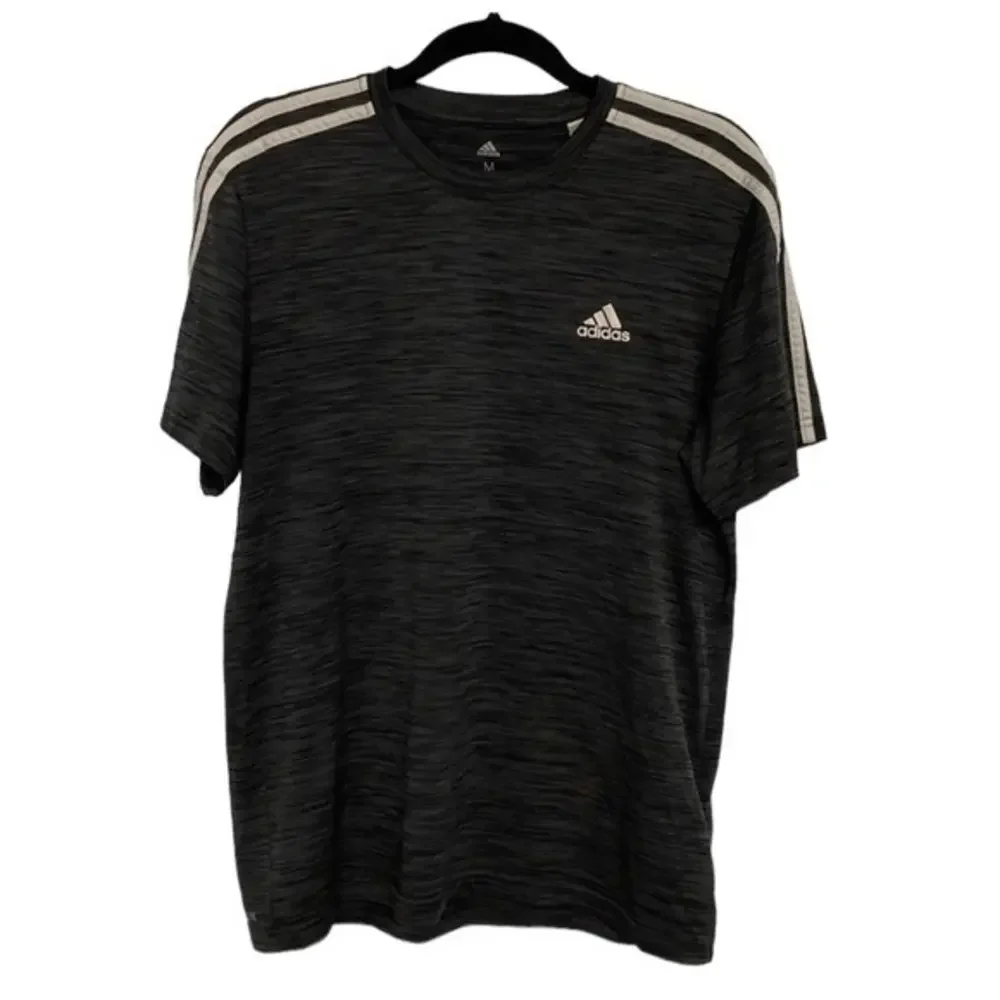 Adidas Men's Medium Climalite Athletic Shirt Charcoal Grey‎ Crew Neck