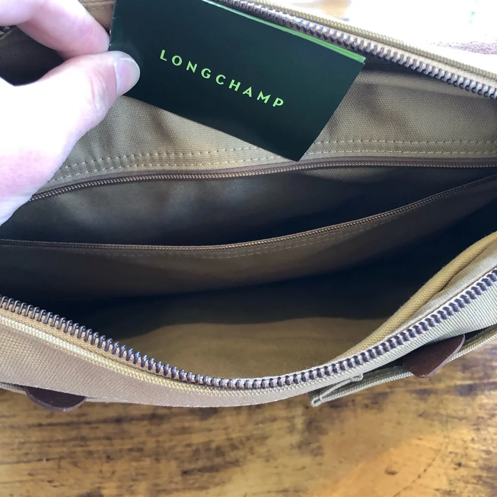 Longchamp briefcase beige