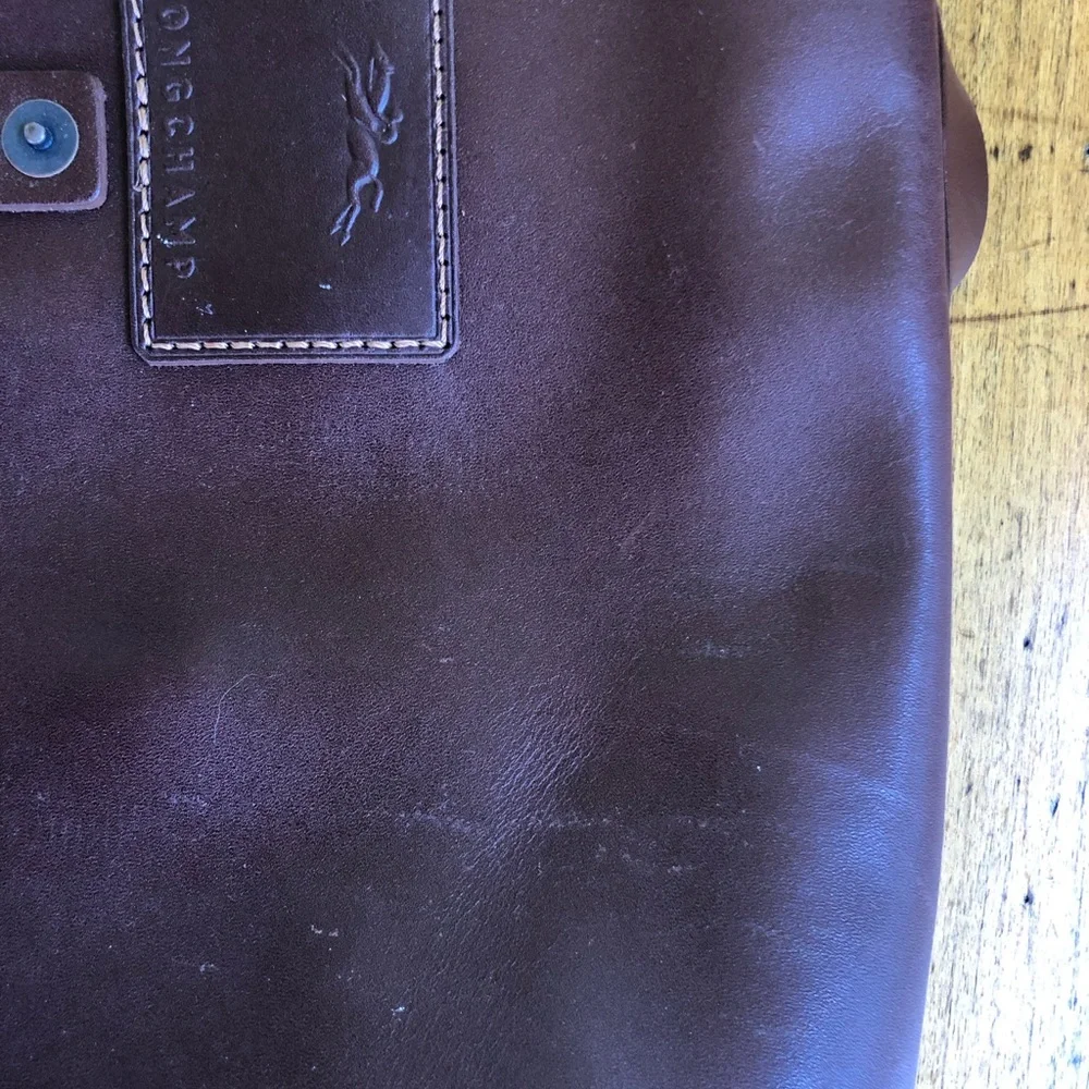 Longchamp briefcase beige
