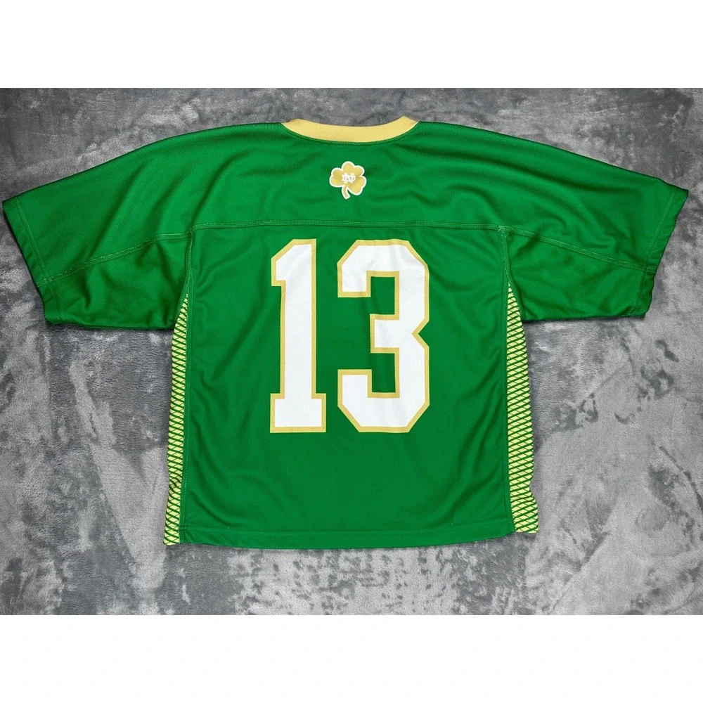 Adidas Notre Dame Fighting Irish 13 Football Jersey Mens Large Green NCAA Fan