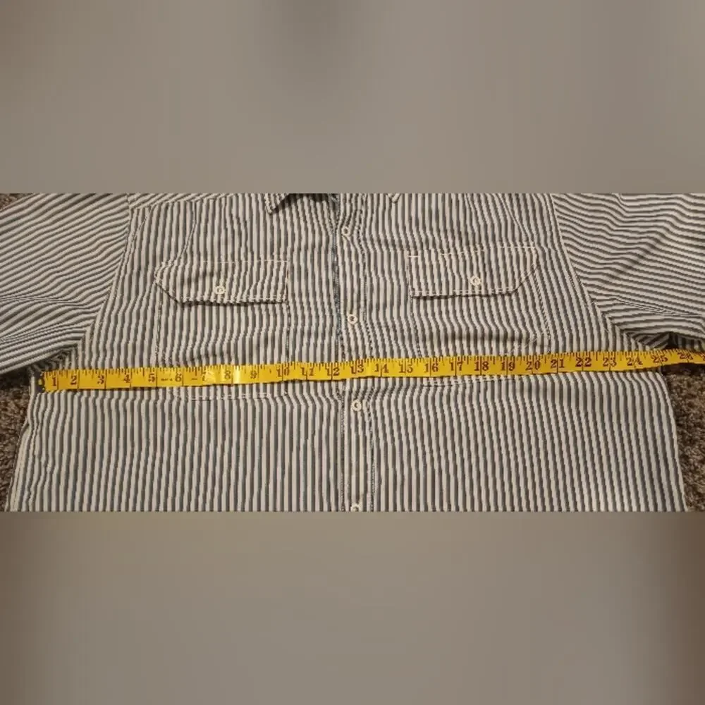 The North Face Outdoor Camp Snap Men's Striped Short Sleeved Shirt Size XL