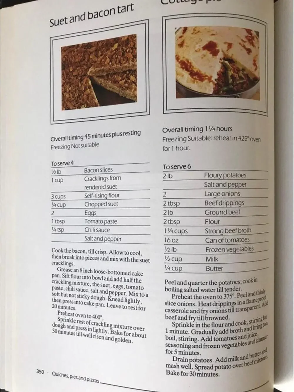 Vintage Cookbook, The Cooks Color Treasury, Large Pictorial Cook Book, 1982,