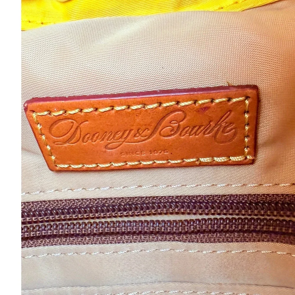Dooney & Bourke Nylon Murphy Backpack Flap Tassel Drawstring Womens Yellow