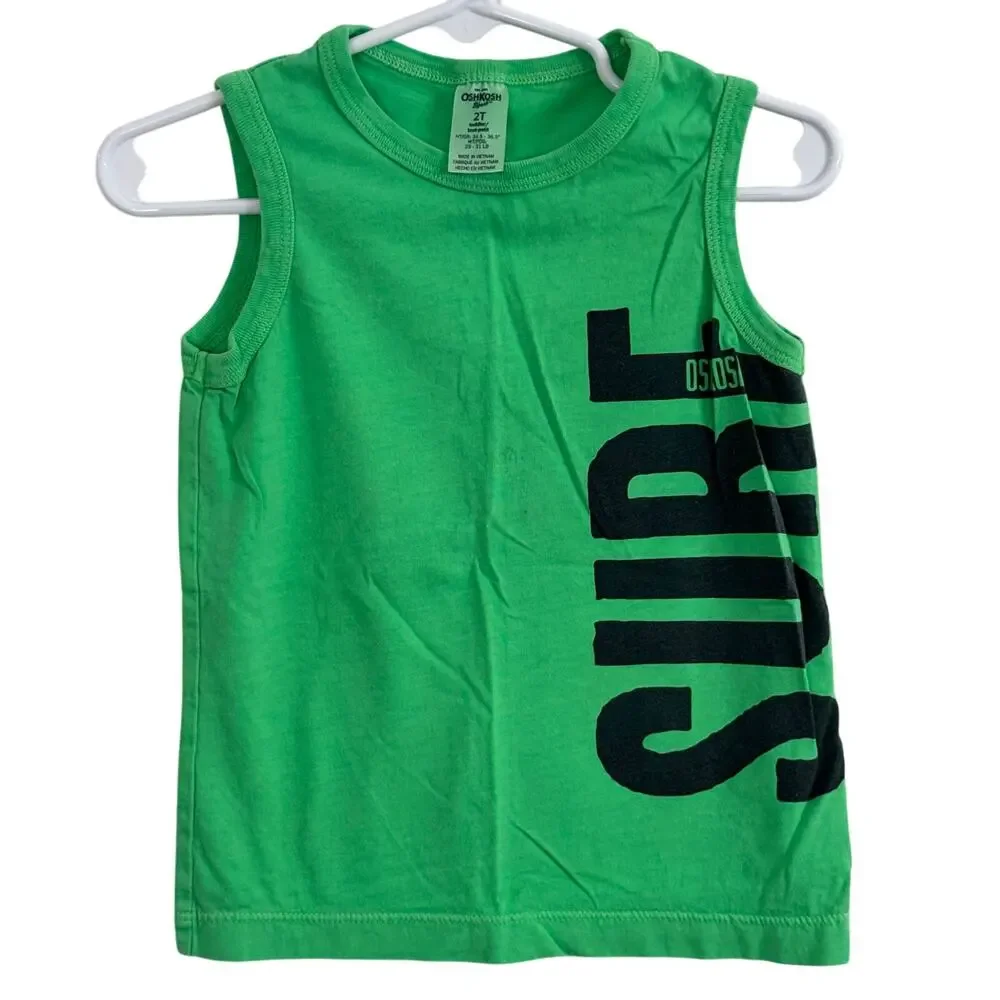 OshKosh Green SURF Tank Top Size 2T