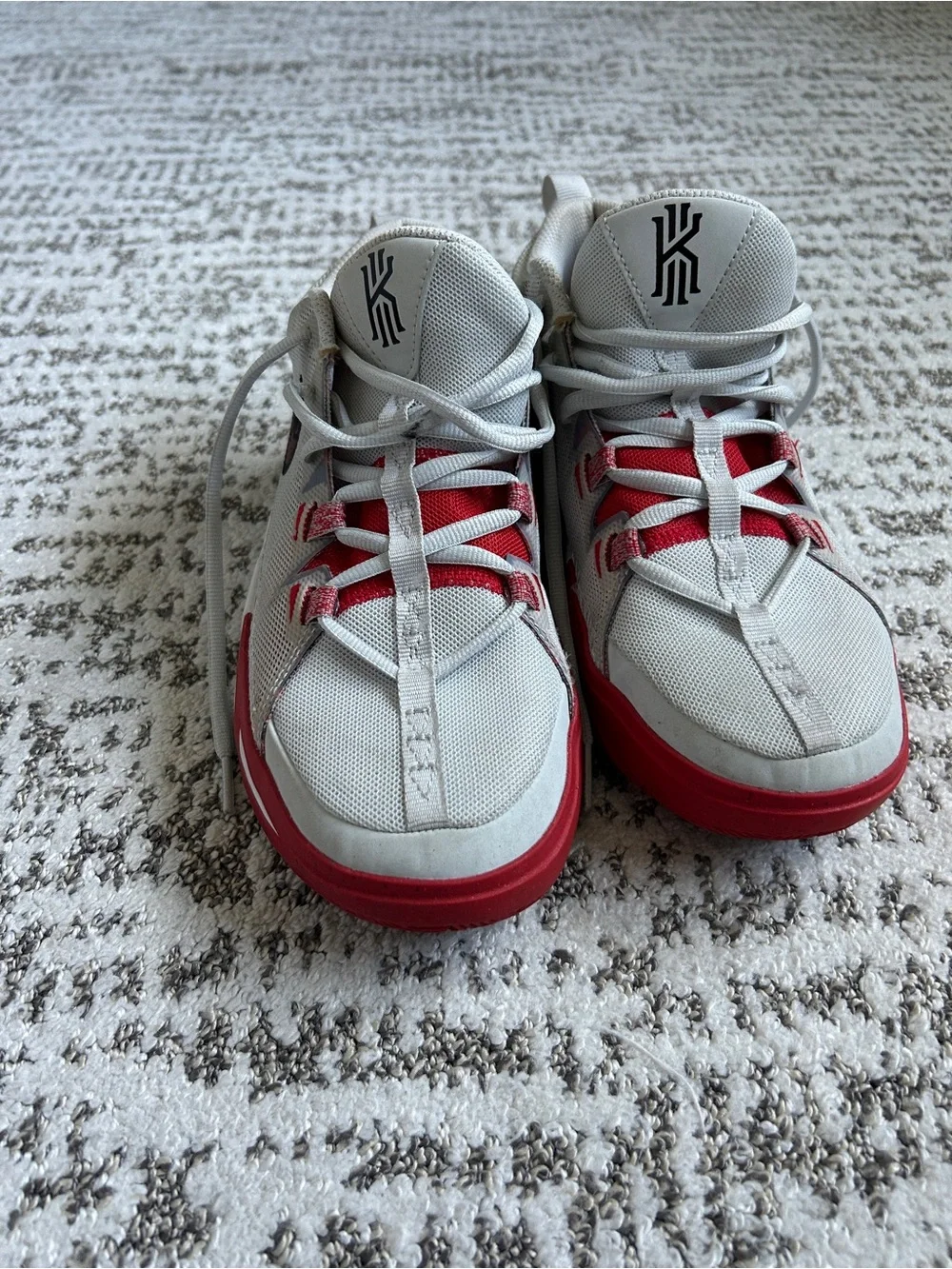 Nike Kids Kyrie Flytrap 6 Basketball Shoes DQ8094-002 White/Red/Black 5.5