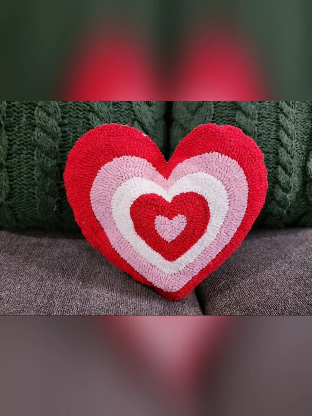 Threshold Green Throw Pillows + Heart Pillow