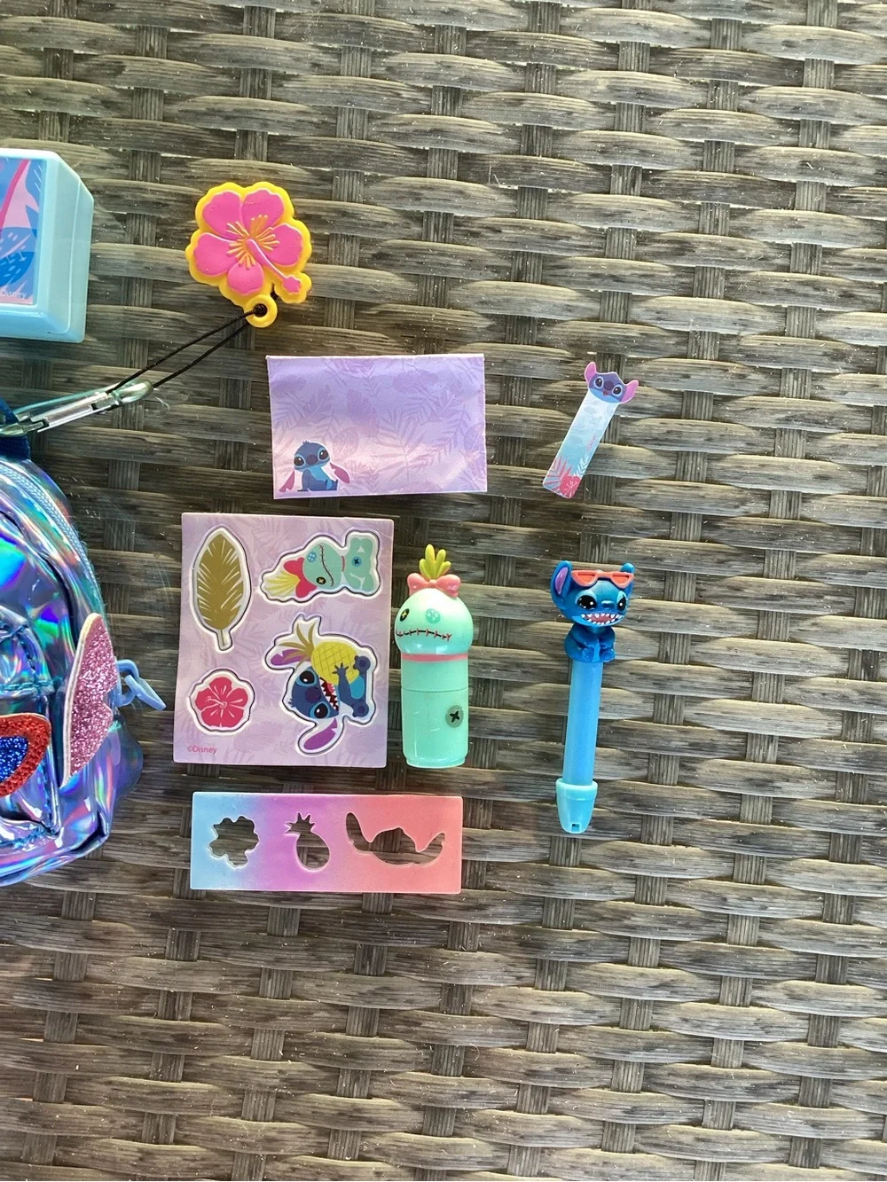 Real Littles Disney Stitch Backpack Holographic Design Keychain