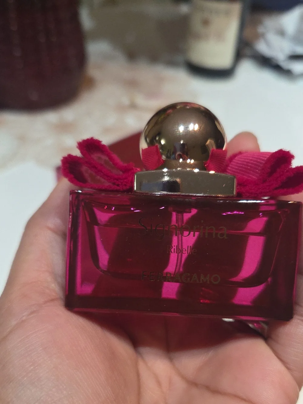 Salvatore Ferragamo Signorina Ribelle Hot Pink and Gold Box