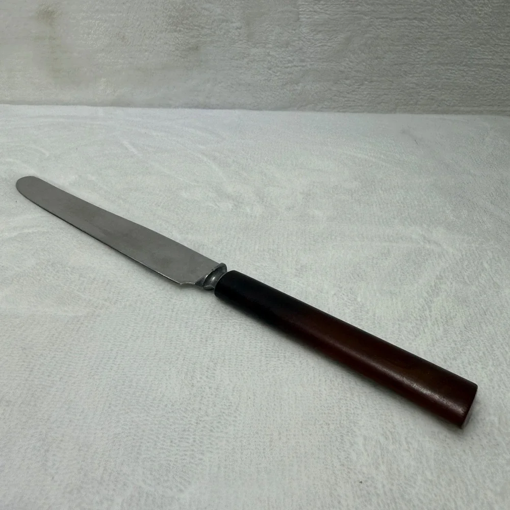 VTG GSC Co. Brown Bakelite Butter Knife With‎ Nice Marbeling Collectible MCM