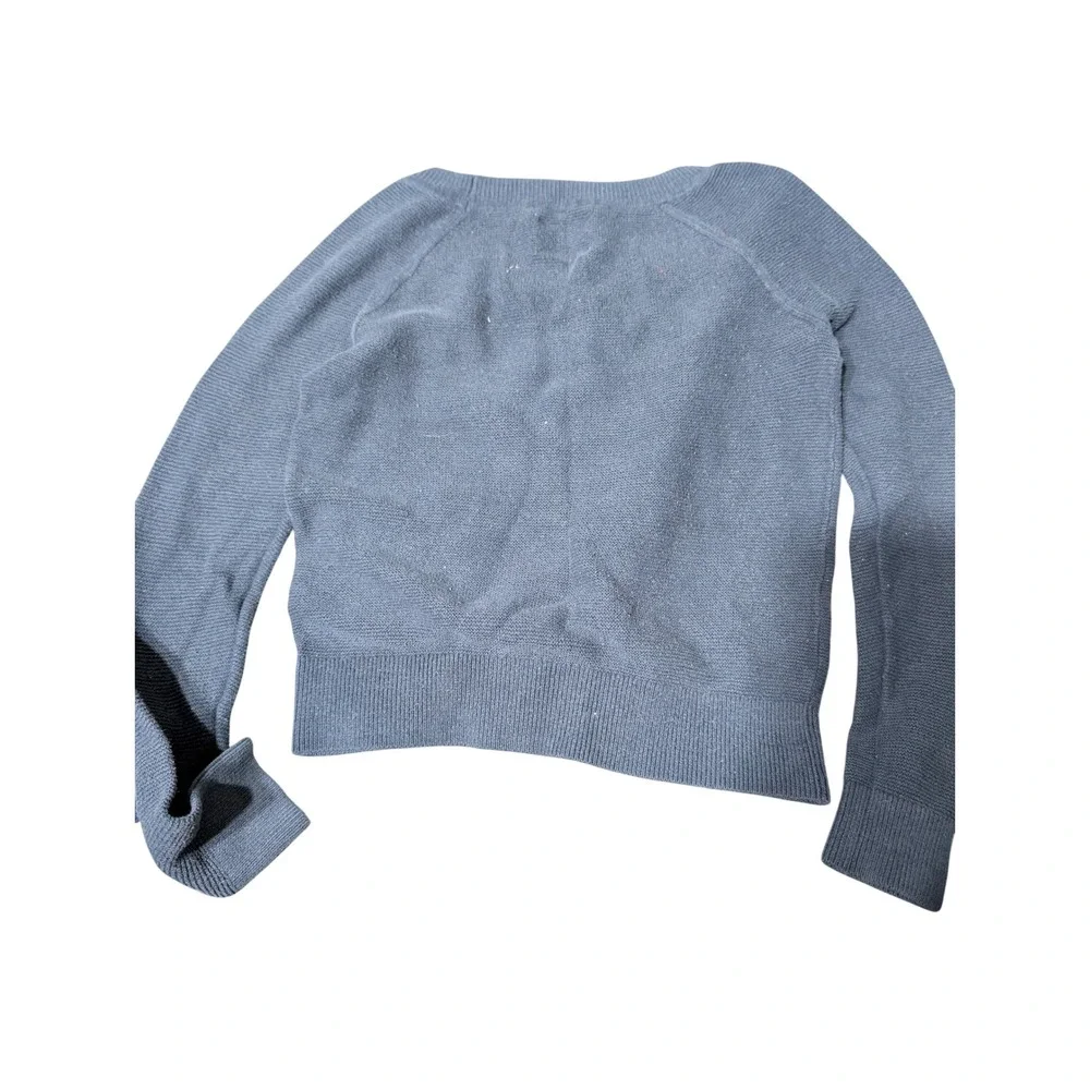 Abercrombie & Fitch Womens XXS Navy‎ Blue Knit Sweater Moose Logo A4