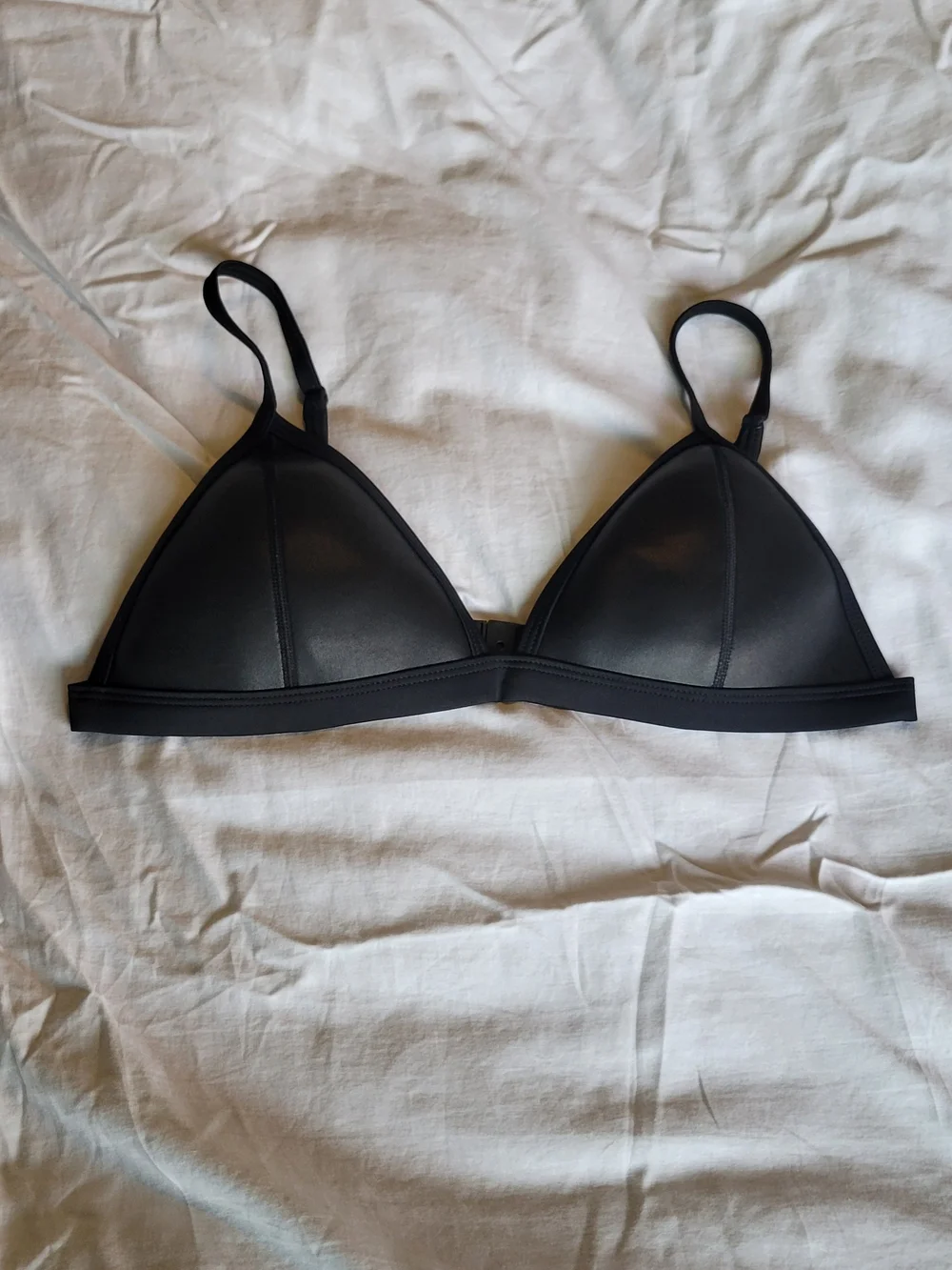 triangl swimwear Black Triangle Neoprene Bikini Top