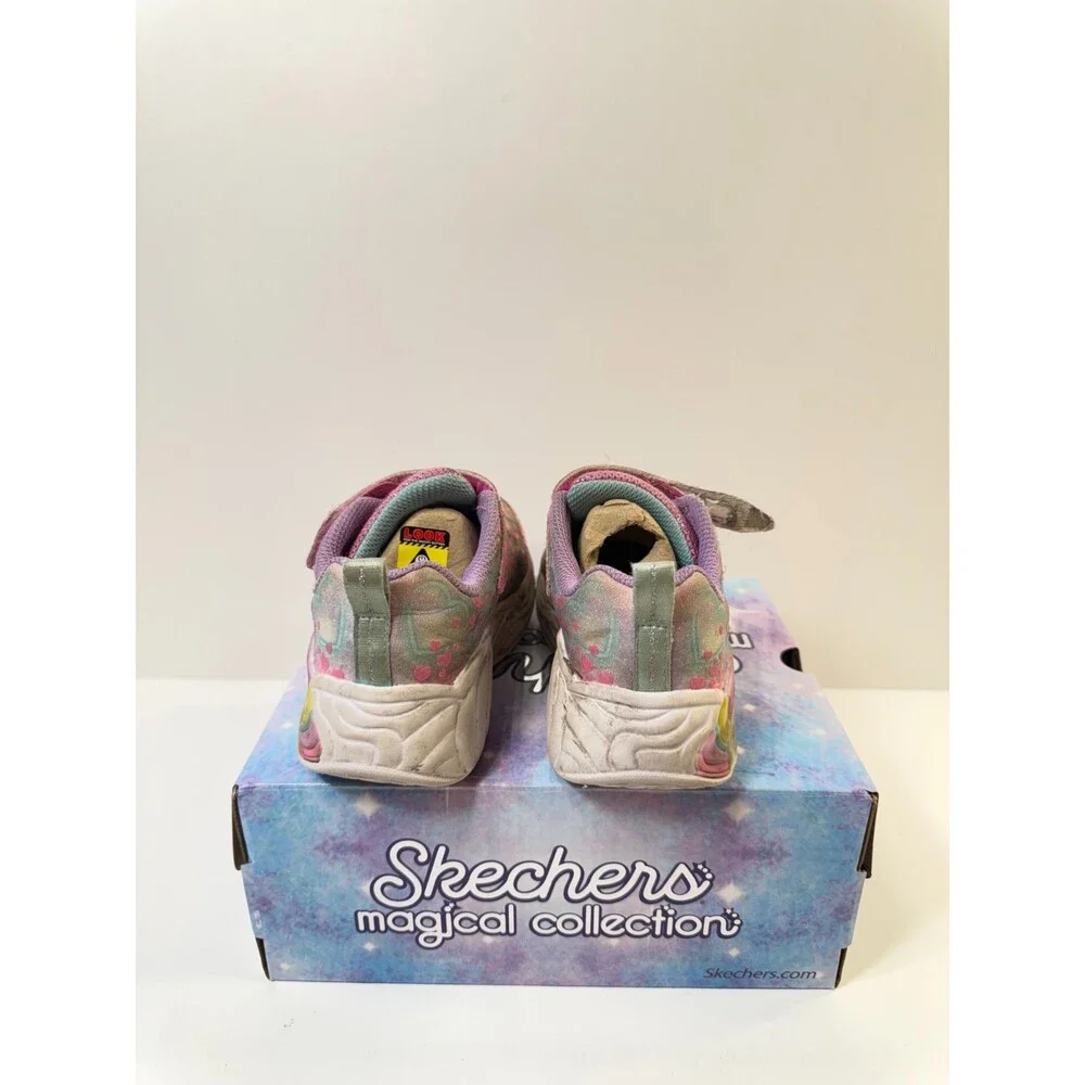 Skechers Kids Girls Unicorn Dreams Sneaker, Pink/Multi, 11 Little Kid