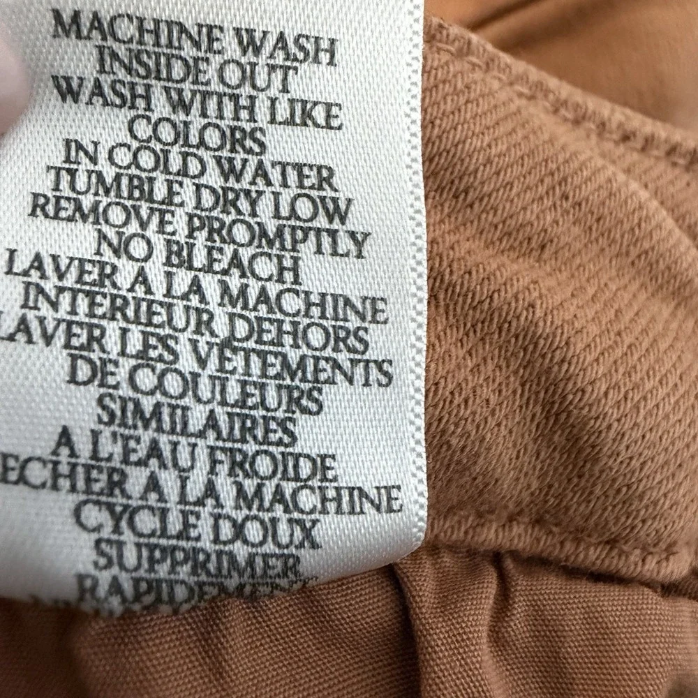 Frank & Eileen Galway Wide Leg Cropped Raw Hem Pants SZ 30 High Rise Rust Casual